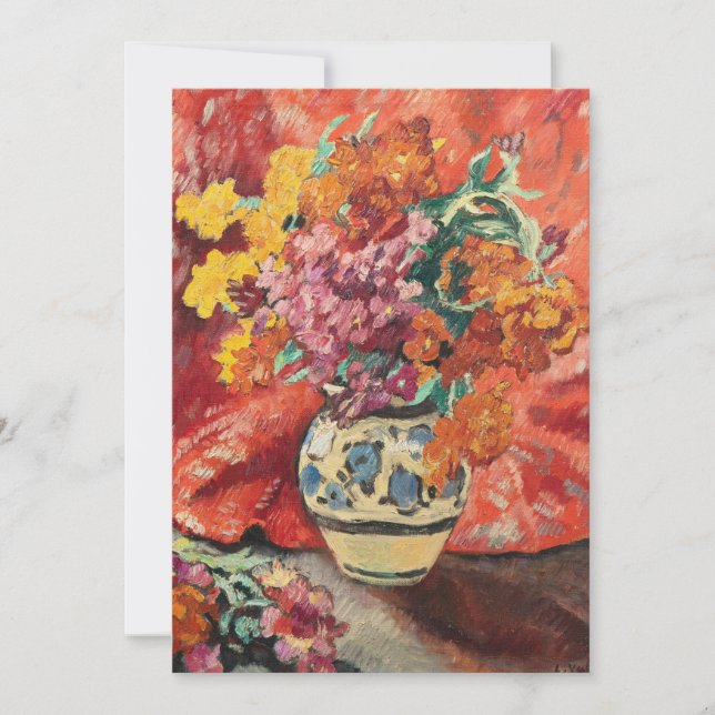 Vase de Fleurs à la Draperie Rouge | Louis Valtat (Front)