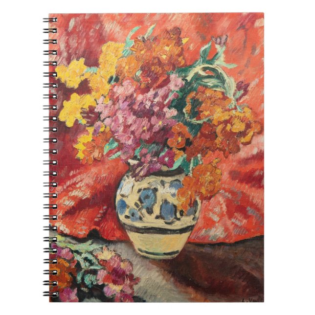 Vase de Fleurs à la Draperie Rouge | Louis Valtat Notebook (Front)