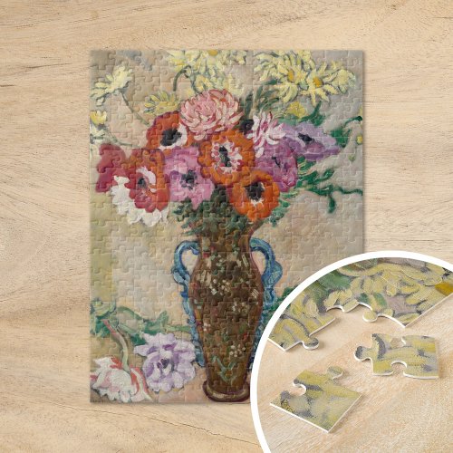 Vase Decorated with Anemones  Louis Valtat Jigsaw Puzzle