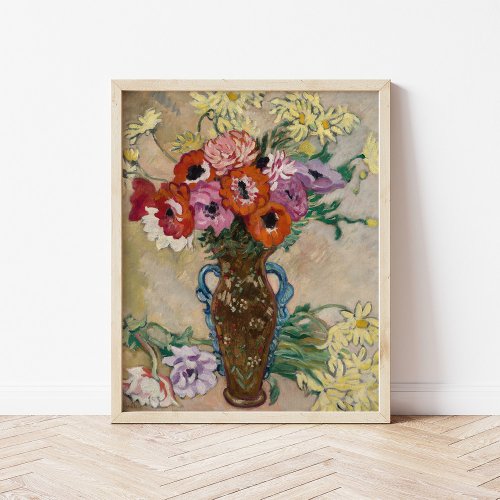 Vase Decorated with Anemones  Louis Valtat Poster