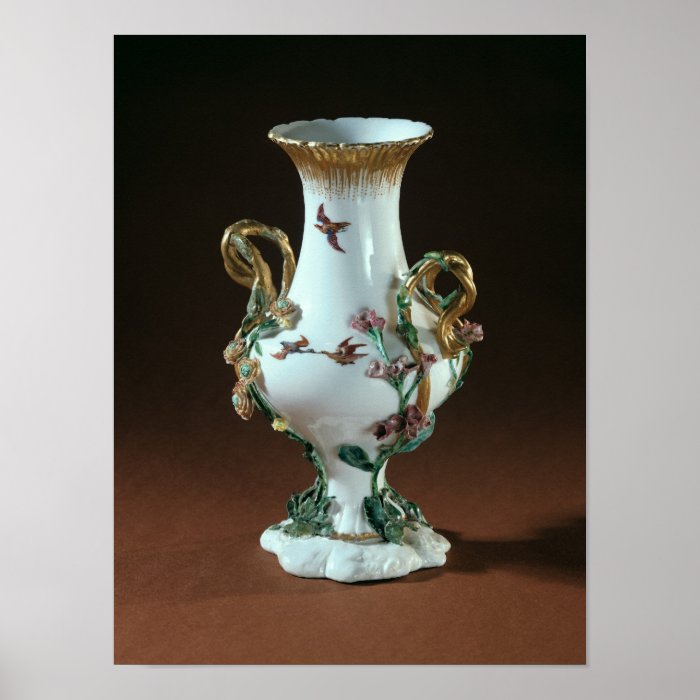 Vase Duplessis' with gold decoration Print