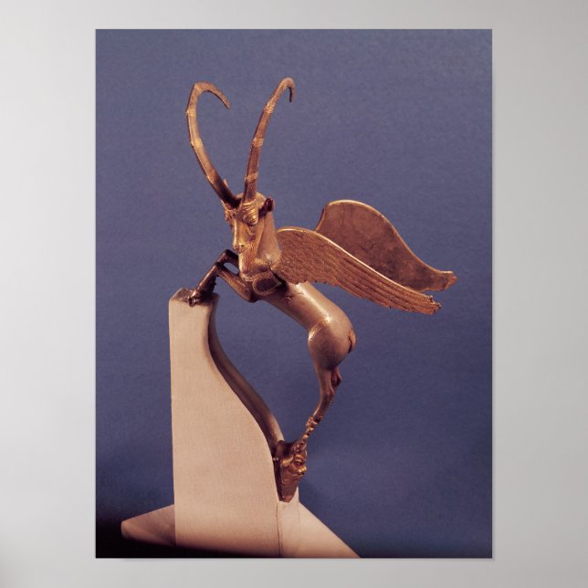 Vase handle in the form of a winged ibex poster (Front)