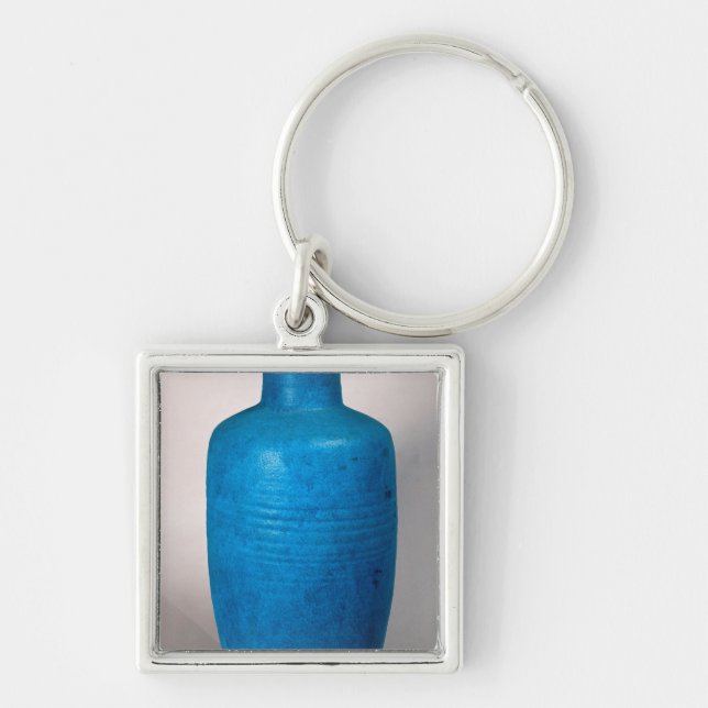 Vase in the form of a straight necked bottle keychain (Front)