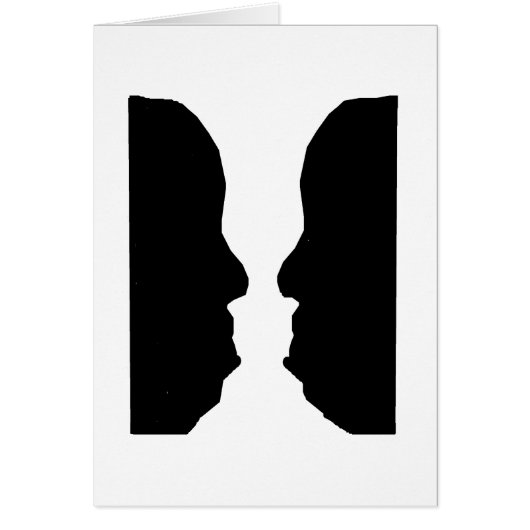 Vase Man Optical Illusion Cards (Front)