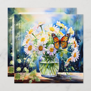 Vase of Daisies Pretty Floral Blank Card