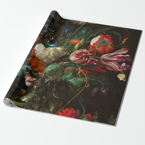 Vase of Flowers 1660 by Jan Davidsz de Heem Wrapping Paper