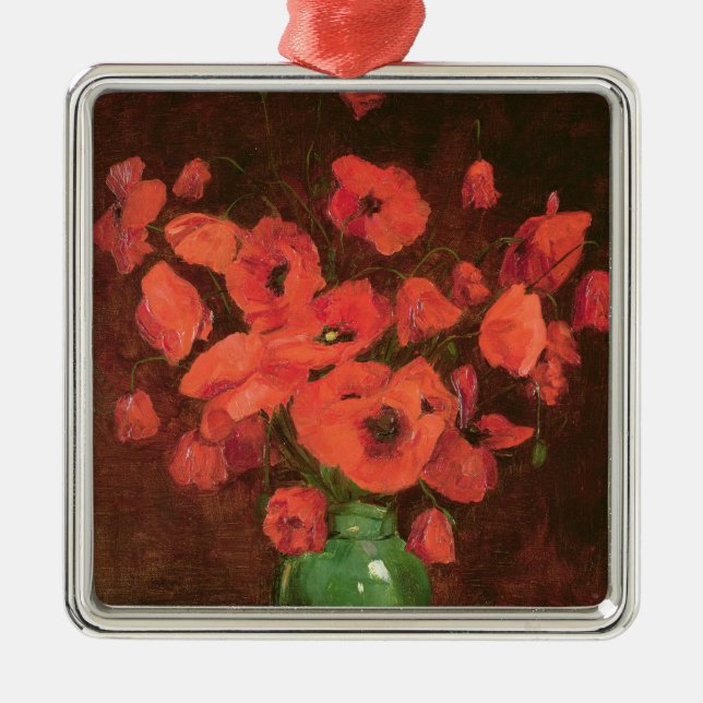 Vase of Flowers 2 Metal Ornament (Front)