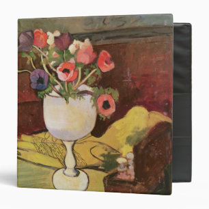 Vase of Flowers, Anemones in a White Glass Binder