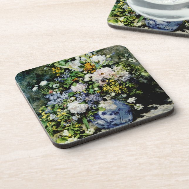 Vase of Flowers Beverage Coaster (Left Side)