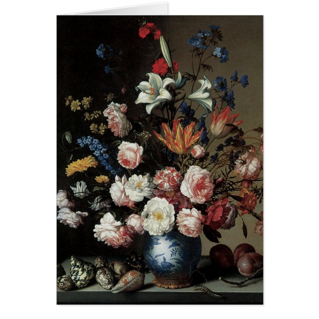 Vase of Flowers by a Window, Balthasar van der Ast Cards (Front)