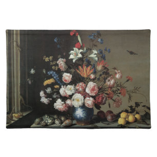 Vase of Flowers by a Window, Balthasar van der Ast Placemat