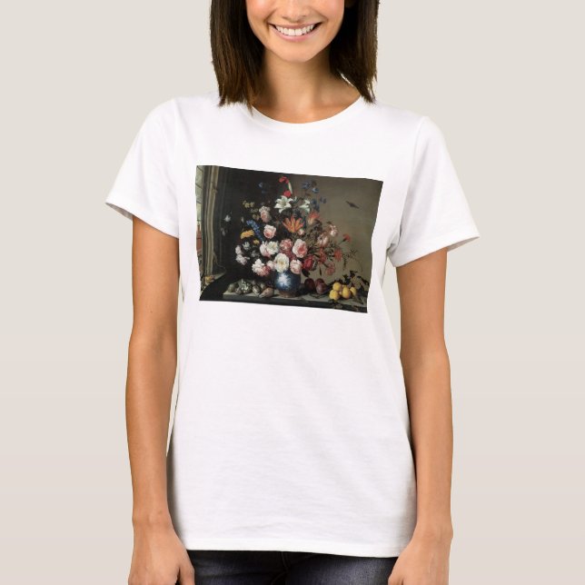 Vase of Flowers by a Window, Balthasar van der Ast T-Shirt (Front)
