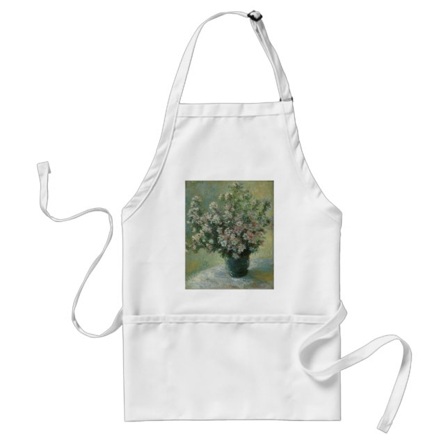 Vase of Flowers by Claude Monet Adult Apron (Front)