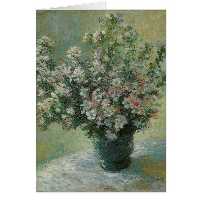 Vase of Flowers by Claude Monet Cards (Front)