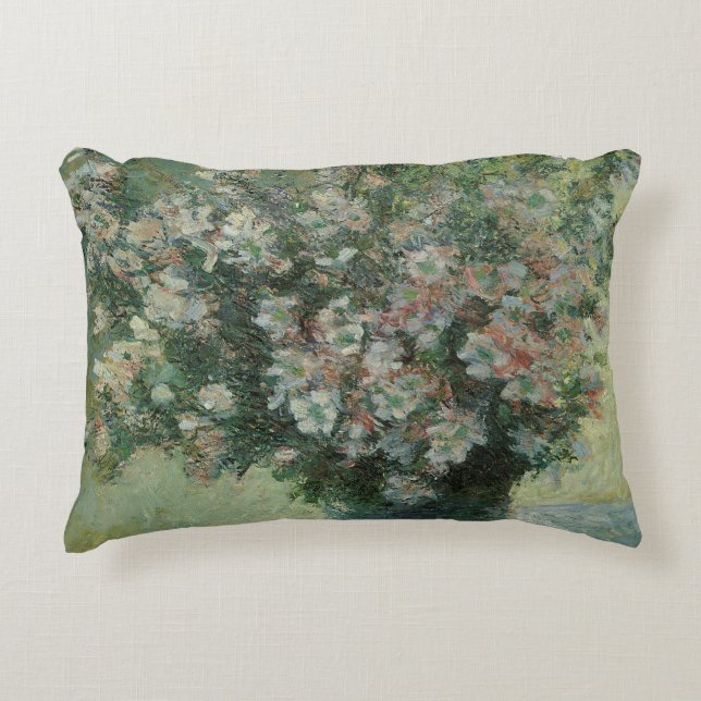 Vase of Flowers by Claude Monet Decorative Pillow (Front)