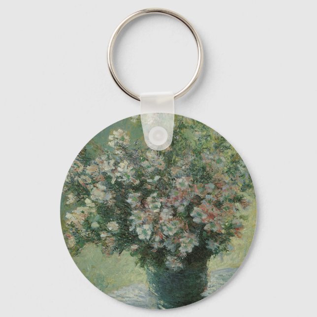 Vase of Flowers by Claude Monet Keychain (Front)