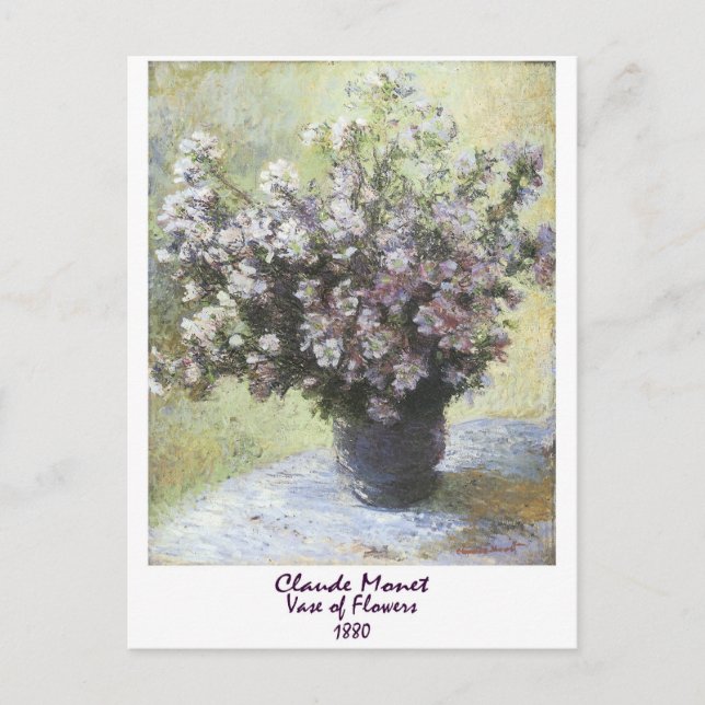 Vase of Flowers by Claude Monet Postcard (Front)