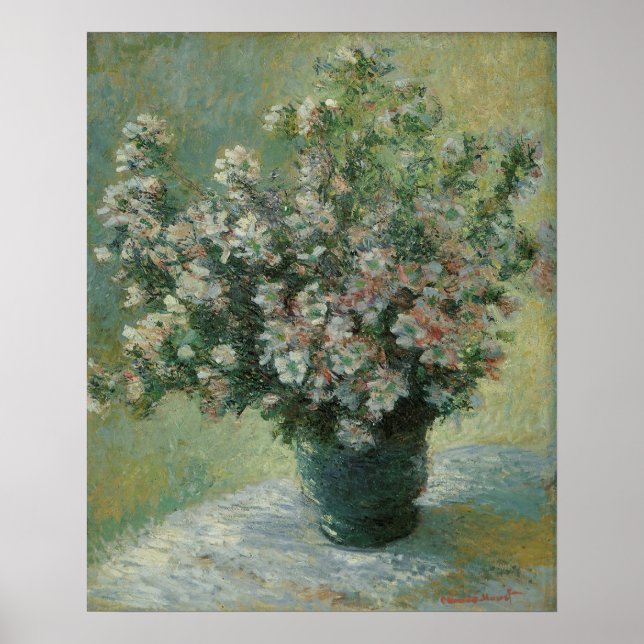 Vase of Flowers by Claude Monet Poster (Front)