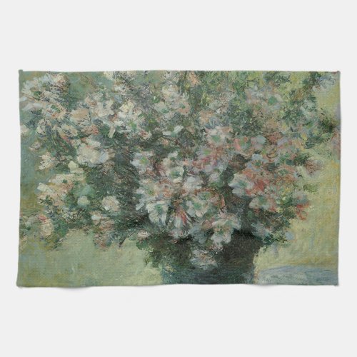 Vase of Flowers by Claude Monet Towel