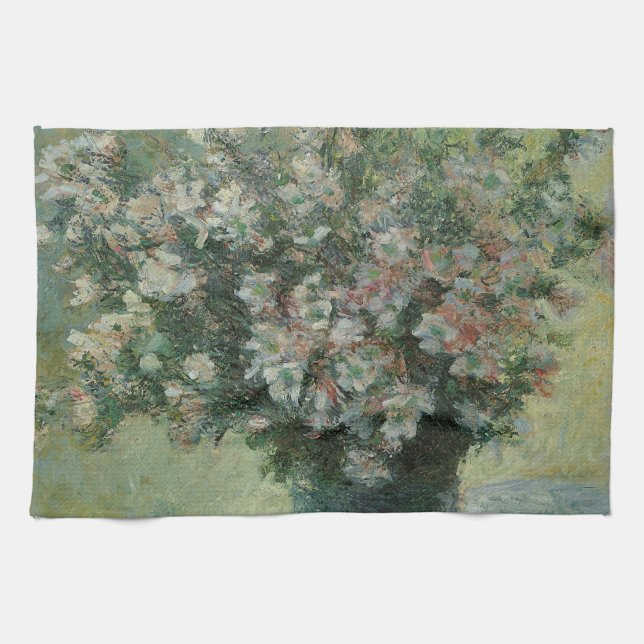 Vase of Flowers by Claude Monet Towel (Horizontal)