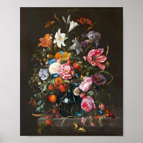 Vase of Flowers By Jan Davidsz de Heem Poster