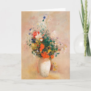 Vase of Flowers by Redon Post-Impressionist Card