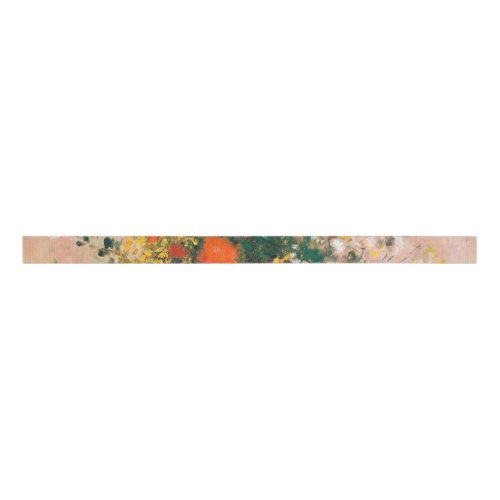 Vase of Flowers by Redon Post_Impressionist Grosgrain Ribbon