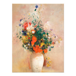 Vase of Flowers by Redon Post-Impressionist Photo Print