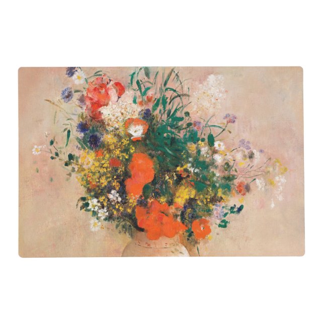 Vase of Flowers by Redon Post-Impressionist Placemat (Front)