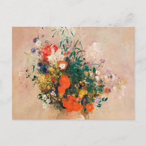 Vase of Flowers by Redon Post_Impressionist Postcard