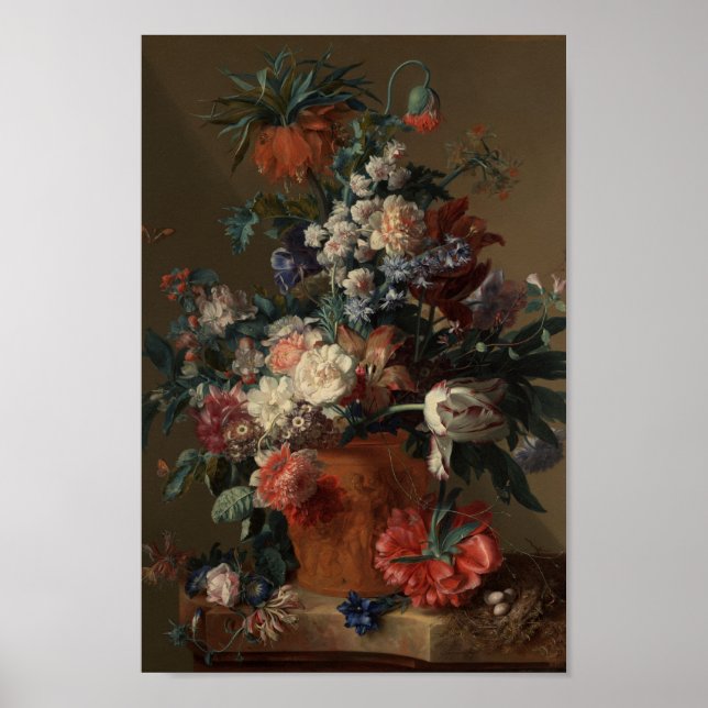 Vase of Flowers Classic Painting Poster (Front)