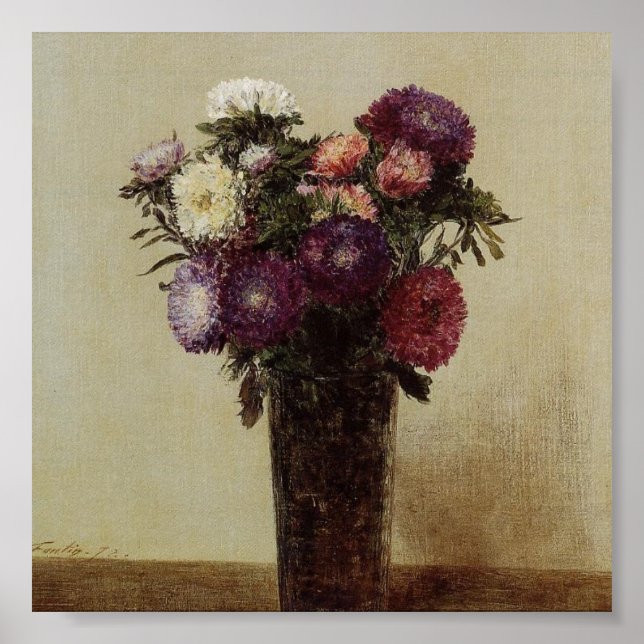 Vase of Flowers Fantin-Latour Poster (Front)