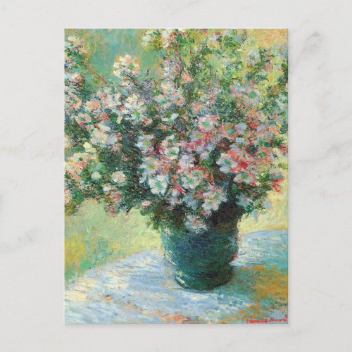 Vase of Flowers Fine Art by Claude Monet Postcard