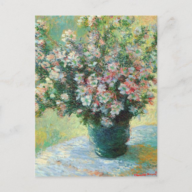 Vase of Flowers Fine Art by Claude Monet Postcard (Front)