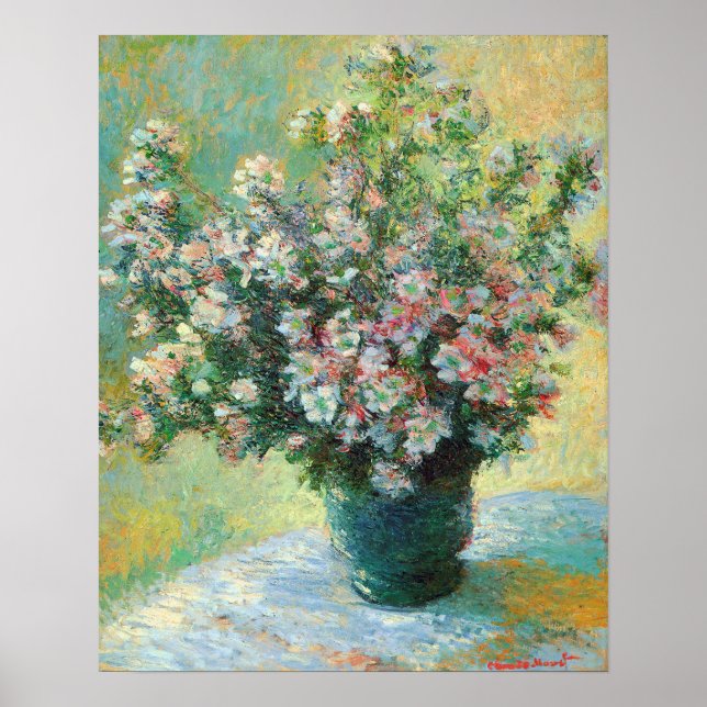 Vase of Flowers Fine Art Claude Monet Fine Art Poster (Front)