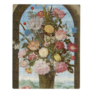 Vase of Flowers in a Window, c.1618 Jigsaw Puzzle