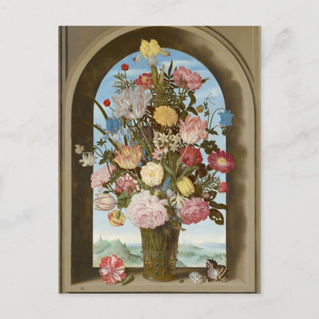 Vase of Flowers in a Window, c.1618 Postcard (Front)