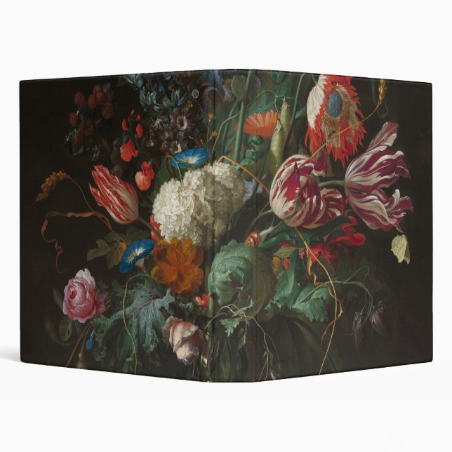 Vase of Flowers - Jan Davidsz. de Heem 3 Ring Binder (Background)