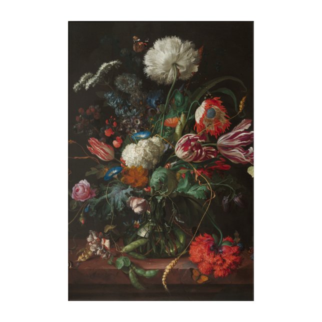 Vase of Flowers - Jan Davidsz. de Heem Acrylic Print (Front)