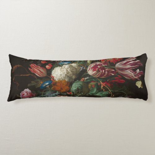 Vase of Flowers _ Jan Davidsz de Heem Body Pillow