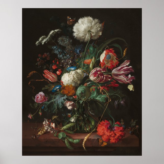 Vase of Flowers - Jan Davidsz. de Heem Poster (Front)