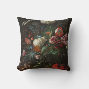 Vase of Flowers - Jan Davidsz. de Heem Throw Pillow