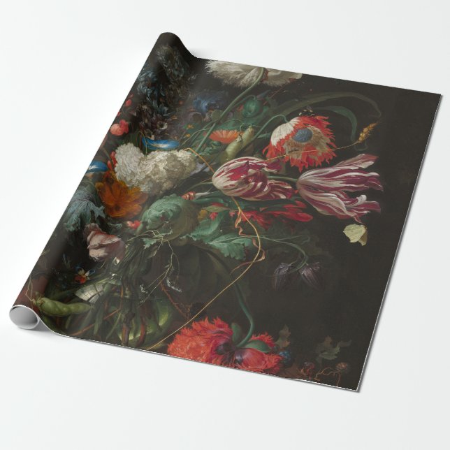 Vase of Flowers - Jan Davidsz. de Heem Wrapping Paper (Unrolled)