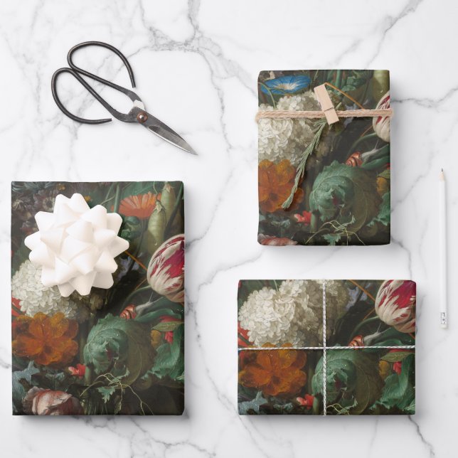 Vase of Flowers - Jan Davidsz. de Heem Wrapping Paper Sheets (Front)