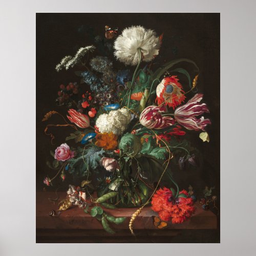 Vase of Flowers _ Jan de Heem Fine Art Poster