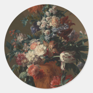 Vase of Flowers - Jan van Huysum Classic Round Sticker