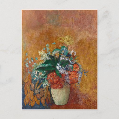Vase of Flowers _ Odilon Redon Oil Painting Postcard
