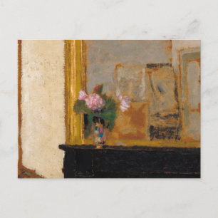 Vase of Flowers on a Mantelpiece, 1900 by Vuillard Postcard