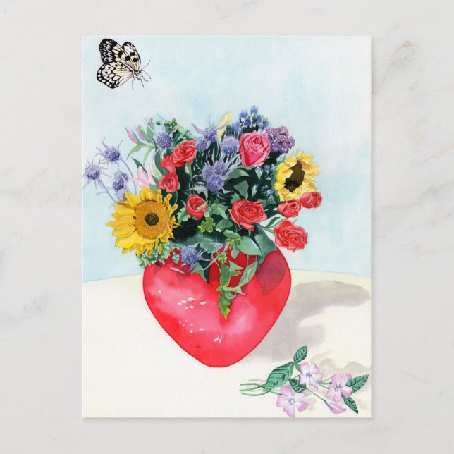 Vase of Flowers Postcard (Front)