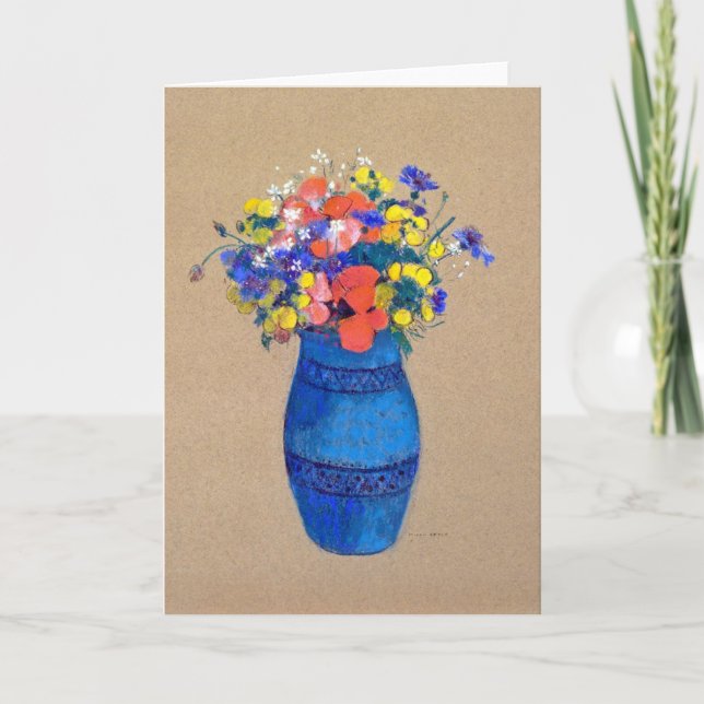 Vase of Flowers, Redon Card (Front)